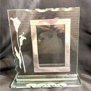Handmade Badash China Crystal Frame Calla Lillies Handcut Beveled Lucerne Etched